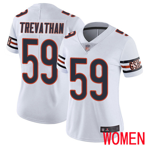 Chicago Bears Limited White Women Danny Trevathan Road Jersey NFL Football #59 Vapor Untouchable->youth nfl jersey->Youth Jersey